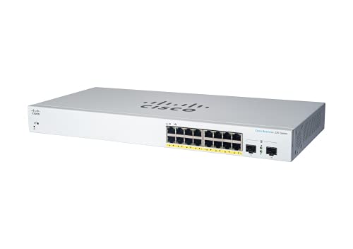 Cisco Business CBS220-16T-2G Smart Switch | 16 Port GE | 2x1G SFP | 3-Year Limited Hardware Warranty (CBS220-16T-2G-NA)