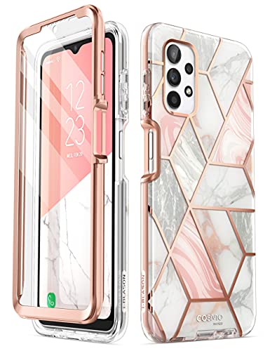 i-Blason Cosmo Series Case for Samsung Galaxy A32 5G, Slim Full-Body Stylish Protective Case with Built-in Screen Protector (Marble)