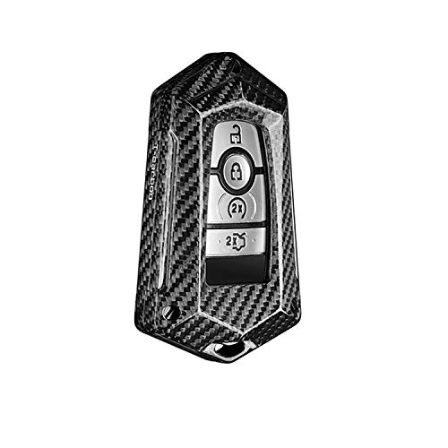 M.JVisun Car Key Fob Cover Case For Ford Ecosport Escape Explorer F-150 Raptor F-250 F-350 F-450 F-550 Fusion Mondeo Mustang Ranger Carbon Fiber Heavy Duty Key Shell – Silver Black + Leather Keychain | The Storepaperoomates Retail Market - Fast Affordable Shopping