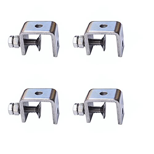 BOOHAO 4 PCS Stainless Steel C Clamp Tiger Clamp Woodworking Clamp Heavy Duty C-clamp With Wide Jaw Openings for Welding/Carpenter/Building/Household Mount