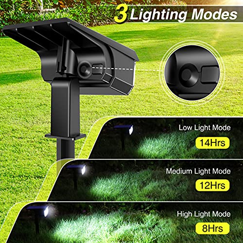 Pesivi Solar Spot Lights Outdoor, 40 LEDs Landscape Lighting Spotlights, Adjustable 2-in-1 USB & Solar Powered IP65 Waterproof Garden Light for Yard Backyard Walkway Driveway Patio Pool Trees, 4 Pack | The Storepaperoomates Retail Market - Fast Affordable Shopping