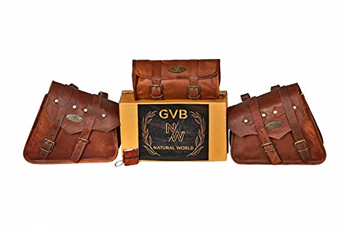 Genuine Vintage leather Brown Bicycle Leather Bag Bike Saddle Pouch Handlebar seat Rear Tool kit Pannier Vintage Retro Gift for men and women Set ojf 3