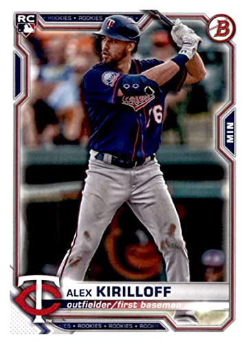 2021 Bowman #75 Alex Kirilloff RC Rookie Card Minnesota Twins Official MLB Baseball Trading Card in Raw (NM or Better) Condition