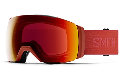 Smith Optics I/O MAG XL Asia Fit Unisex Snow Goggle – Clay Red, ChromaPop Sun Red Mirror