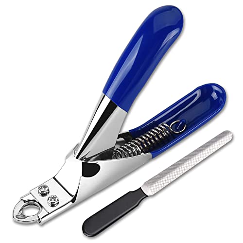 ATO-DJCX Dog Cat Nail Clippers, Professional Pet Claw Trimmer, Free Nail File, Stainless Steel Razor Sharp Blade Dog Toes Cutter Grooming Tools for Small Medium Large Animal Pets Blue