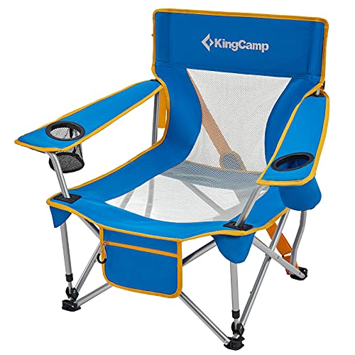KingCamp Low Sling Beach Chairs Portable Light Weight Camping Camp Chairs with Cup Holder & Front Pocket for Outdoor