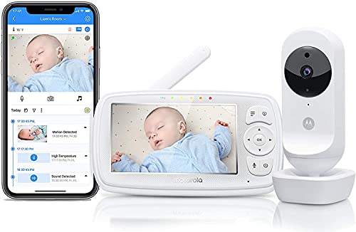 Motorola Ease44CONNECT Wi-Fi Video Baby Monitor with 4.3″ HD Color Screen (Refurbished Baby Monitor)