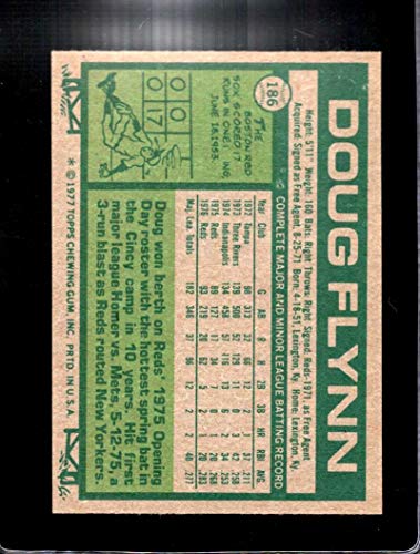 1977 Topps #186 Doug Flynn EX++ Excellent++ Cincinnati Reds Baseball J2M | The Storepaperoomates Retail Market - Fast Affordable Shopping