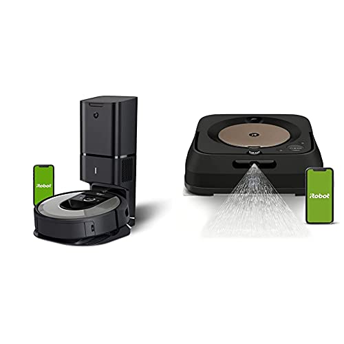 iRobot Roomba i6+ (6550) Robot Vacuum with Automatic Dirt Disposal Braava Jet m6 (6012) Ultimate Robot Mop- Wi-Fi Connected