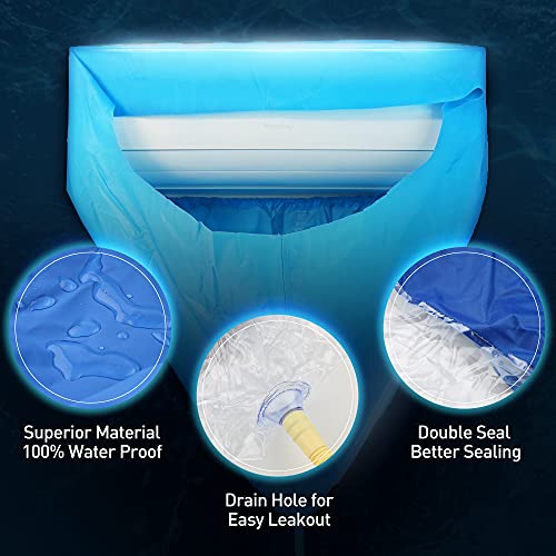 HOWHI Mini Split Air Conditioning Cleaning Kit AC Coil Cleaner Waterproof Cover Bag with Drain Outlet Dust Protector Bag Wall Mounted Air Conditioning Service Bag with Water Pipe | The Storepaperoomates Retail Market - Fast Affordable Shopping