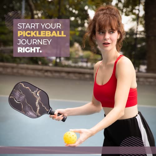 DemkoVibe Pickleball Paddles Set of 2 USAPA Approved with 4 Outdoor Indoor Balls with 1 Carrying Case | The Storepaperoomates Retail Market - Fast Affordable Shopping