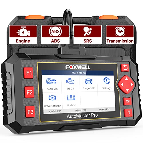 2023 Newest FOXWELL NT604 Elite OBD2 Scanner ABS SRS,Check Engine Code Reader with Airbag Scanner, Transmission Code Reader Car Diagnostic Tool with [English and Spanish Version]