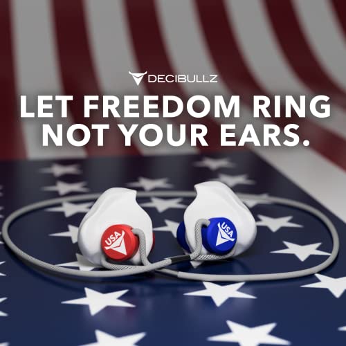 Decibullz – Custom Molded Earplugs USA Edition, 31dB Highest NRR, Comfortable Hearing Protection for Shooting, Travel, Swimming, Work and Concerts (USA) | The Storepaperoomates Retail Market - Fast Affordable Shopping