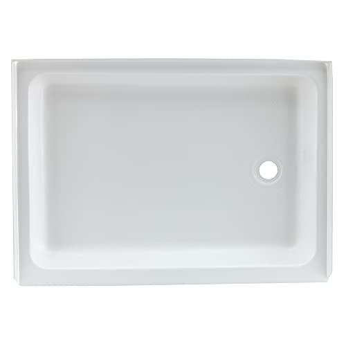 RecPro RV Shower Pan | 32″ x 24″ x 5″ Right Drain in White | RV Shower Base | Camper Shower Pan