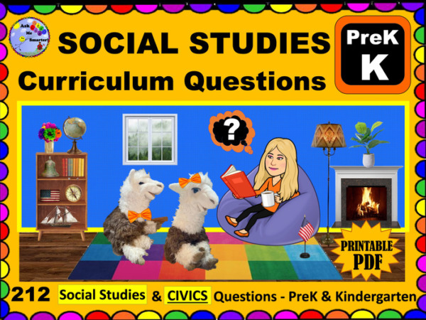 SOCIAL STUDIES & CIVICS Preschool & Kindergarten Curriculum-aligned Questions -For PARENTS and HOMESCHOOL – Printable – Ask Me Smarter!
