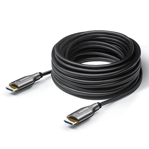EVAIO Fiber Optic HDMI Cable 30 Feet, HDMI 2.0, 18Gbps, Supports 4K@ 60Hz, 4:4:4/4:2:2/4:2:0, HDR10, Dolby Vision, HDCP2.2, ARC,3D,Slim and Flexible