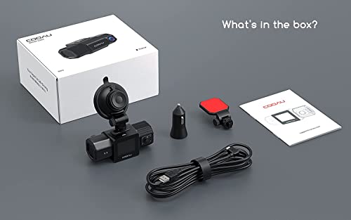 Dual Dash Cam with Built-in GPS, COOAU 1080P Front and Inside WiFi Dash Camera for Cars, Sony Sensor, Supercapacitor, 4 IR Night Vision, G-Sensor, Loop-Recording & Parking Mode (D20) | The Storepaperoomates Retail Market - Fast Affordable Shopping
