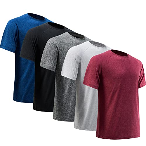MLYENX Men’s Workout Shirts Athletic Wear Moisture Wicking, Quick Dry Men’s Active Shirts Gym T Shirts