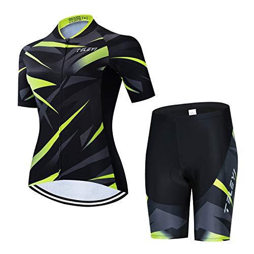 Cycling Jersey Sets Women Bike Jerseys Set Short Sleeve MTB Shirt Top with bib Shorts Cycling Clothing Suits