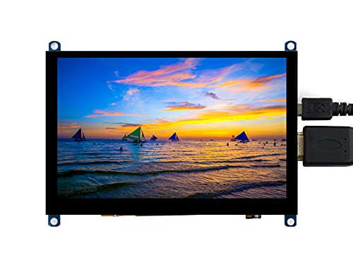 waveshare 5 inch HDMI LCD Display for Raspberry Pi 800×480 Touchscreen Monitor TFT Capacitive Screen Support Raspberry Pi 4B/ 3B+/A+/B/ 2B/ B+/A+/ Zero W Compatible with Windows 10/8.1/8 / 7