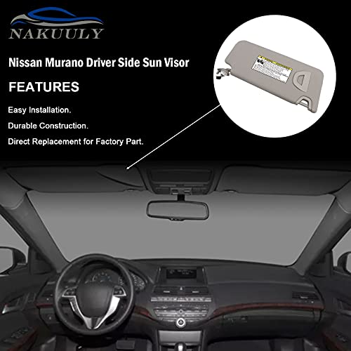 Nakuuly Left Driver Side Sun Visor Gray Compatible with Honda Accord Sedan Coupe Crosstour 2008 2009 2010 2011 Replaces # 83280-TA5-A51ZA | The Storepaperoomates Retail Market - Fast Affordable Shopping
