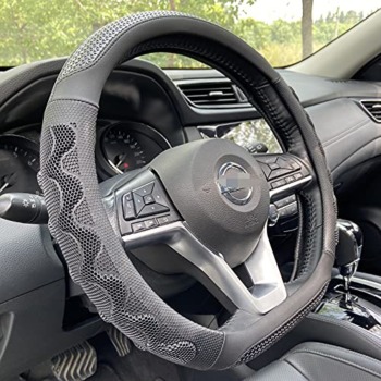 PINCTROT D Shaped 14.5 – 15 Inch Steering Wheel Cover Great Grip with 3D Honeycomb Anti-Slip Design, Flat Bottom 14.5 – 15 Inch (All Black) | The Storepaperoomates Retail Market - Fast Affordable Shopping