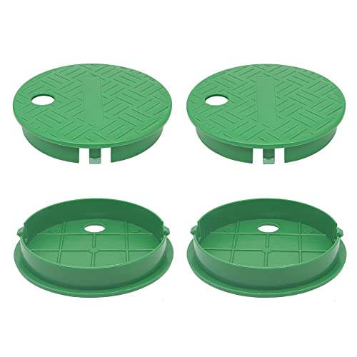 Bandelt Sprinkler Valve Box Cover Lid for Automatic Irrigation Water System Lawn, Yard, Outside ID 5.5″ OD 6″-4 Pack