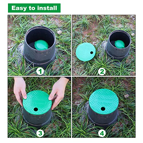 Bandelt Sprinkler Valve Box Cover Lid for Automatic Irrigation Water System Lawn, Yard, Outside ID 5.5″ OD 6″-4 Pack | The Storepaperoomates Retail Market - Fast Affordable Shopping