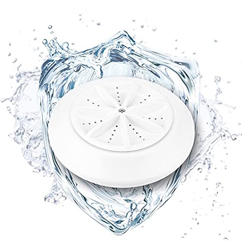 Portable Washing Machine Ultrasonic Mini Turbine Washer 3in1, Ultrasonic Waves Convenient with USB Powered for Trip Home Business Travel College Rooms