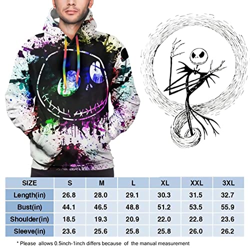 WCZARE Men’s Christmas Halloween Jack 3D Printed Sweatshirts Hoodie NO.4-Small | The Storepaperoomates Retail Market - Fast Affordable Shopping