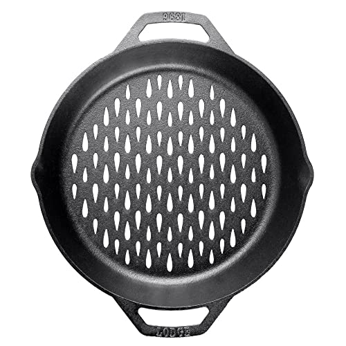 12″ Cast Iron Dual Handle Grill Basket