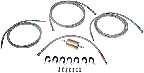 Dorman 819-840 Flexible Stainless Steel Braided Fuel Line Compatible with Select Chevrolet / GMC Models (OE FIX)