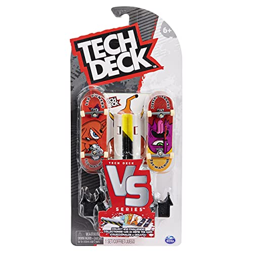 TECH DECK VS Series Toy Machine Skateboards Fingerboard, Obstacle and Challenge Card Set