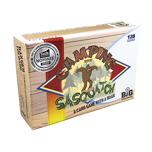 Sun Company Camping with Sasquatch – A 128-Count Family Card Game with a Roar! | Fun Rummy Meets Slapjack Card Games for Kids, Teens, Adults, and Families