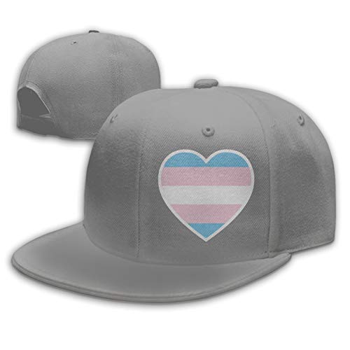 RCH-970 Transgender Pride Heart Men Women Fashion Adjustable Baseball Cap Snapback Hat Hip Hop Flat Bottom Caps Gray