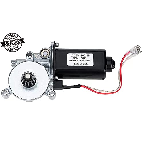 RV Awning Motor 12-Volt DC and 75-RPM Compatible with Solera Power Awnings 266149 Power Awning Replacement Universal Motor Including Flat, pitched and Short Assemblies