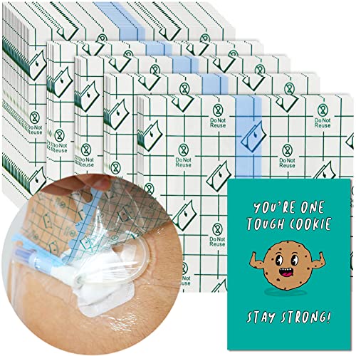 Waterproof Stretch Adhesive Bandage PD Dialysis Catheter Shower Cover Wound Shields for Picc Line Chest Peritoneal Chemo Port Transparent Film Bathing Water Barrier Protector, 6″x6″(Pack of 50)