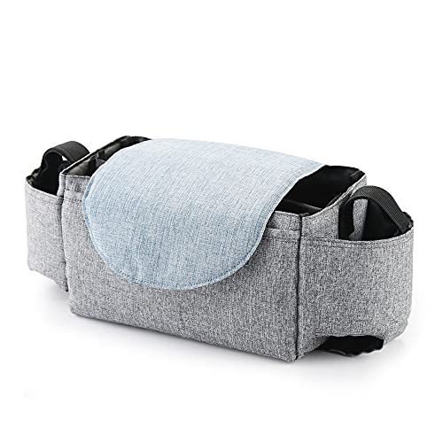 Stroller Organizer Bag,Multifunctional Stroller Bags with Insulated Cup Holder Baby Stroller Accessories Storage Bag for Bottle,Diaper,Phone,Keys,Toys,Baby Items (Grey) | The Storepaperoomates Retail Market - Fast Affordable Shopping