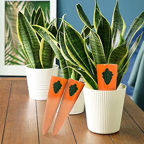 4Pcs/Set Big Size 22.7*5.9cm Terracotta Plant Watering Spikes Gardening Drip Watering Tool Vacation Plant Waterer Automatic Plants Self Waterer Drip Irrigation System Water Seepage Device Carrot shape | The Storepaperoomates Retail Market - Fast Affordable Shopping