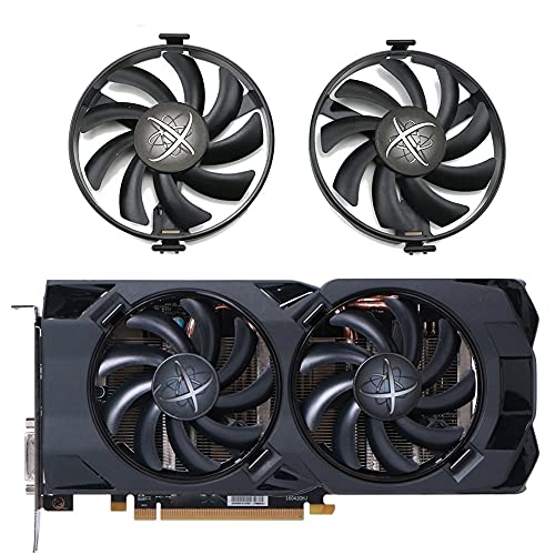 CCVA FDC10U12S9-C RX480 RX470 Cooler Fan Replace for XFX Radeon RX 480 470 470D RS Black Wolf Graphics Card Cooling Fan (2PCS)