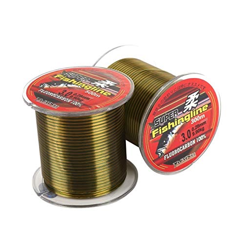 500m Nylon Fishing line fluorocarbon Coated monofilament Fish Leader line carp Fishing Wire Fishing Accessories 8-46LB (Color : 500m, Line Number : 0.6)