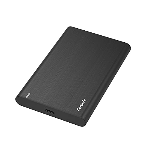 Caraele 320GB Portable External Hard Drive USB-C USB 3.1 Mobile Ultrafast HDD Storage for PC, Mac, Desktop, Laptop, MacBook, Chromebook, Xbox One, Xbox 360, PS4 (Black)