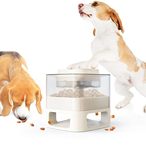 PARATO Dog Puzzle Toys, Interactive Dog Toys, Automatic Dog Feeder for IQ Training & Mental Enrichment, Automatic Dogs Food Dispenser Puzzle Feeder for Small Medium Large Dogs Square