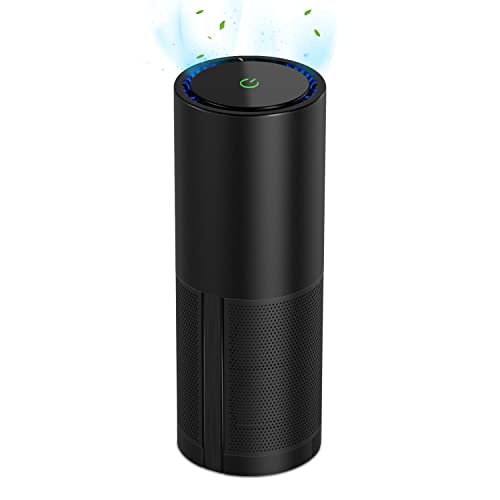 AIIKEE Mini Air Purifier Portable for Car, H13 True HEPA Filter, used to Eliminate, Smoke, Dust and Odor. Air Cleaner for Car Office Travel Bedroom（CP053）