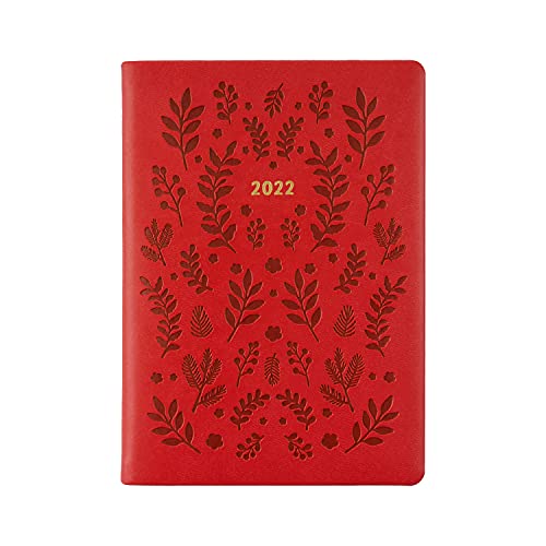 Letts Woodland A6 Week to View 2022 Diary – red