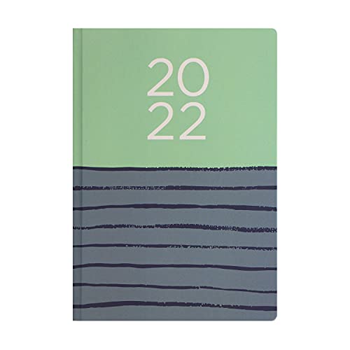 Letts Serenity A5 Week to View 2022 Diary – sage