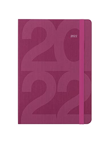 Letts Block A5 Week to View 2022 Diary – Pink