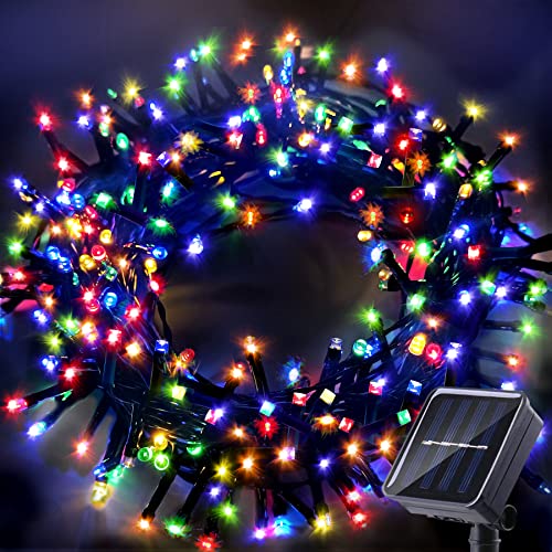 72.2ft Christmas Solar Lights, 8 Modes Solar String Lights Outdoor Fairy Lights, 200 LED Waterproof Solar Christmas Decorations for House Home Christmas Tree Valentines Lights Indoor Garden Holiday