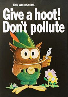 Join Woodsy Owl Give A Hoot Don’t Pollute Matel Tin Sign Indoor Outdoor Farmhouse Decoration 12×16 Inch