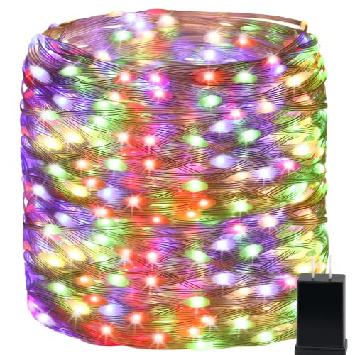 litogo Extra-Long 197FT 500 LED String Lights, Plug in Fairy Lights with 8 Lighting Modes Christmas Lights Outdoor, IP65 Waterproof Multicolor Sting Lights Indoor for Bedroom Party Tree Decoration